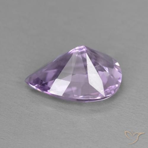 Améthyste Violet moyen naturelle En forme de poire, 3.15 ct, VVS
