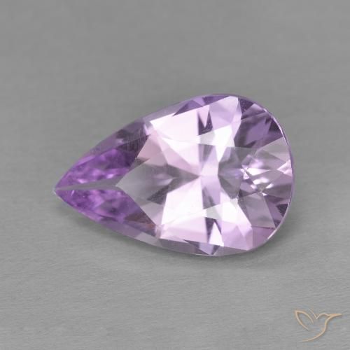 Améthyste Violet Iris naturelle En forme de poire, 3.27 ct, VVS