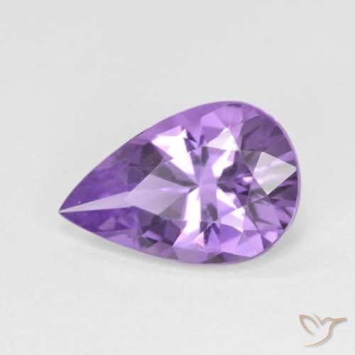 3.15ct Naturel Violet moyen Améthyste, En forme de poire, VVS