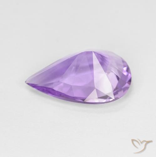 Améthyste Violet moyen naturelle En forme de poire, 3.15 ct, VVS