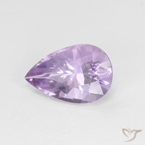 Améthyste Violet iris léger naturelle En forme de poire, 2.35 ct, VVS