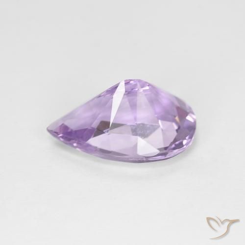 Améthyste Violet iris léger naturelle En forme de poire, 2.35 ct, VVS