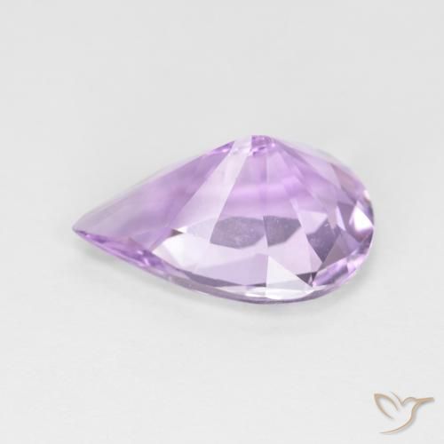 Améthyste Violet moyen naturelle En forme de poire, 3.14 ct, VVS