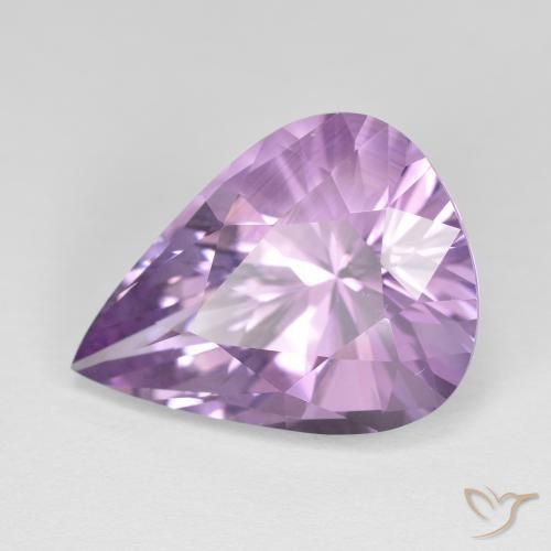 Améthyste Violet Iris naturelle En forme de poire, 8.26 ct, VVS