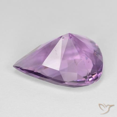 Améthyste Violet Iris naturelle En forme de poire, 8.26 ct, VVS