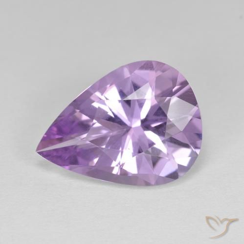 3.74ct Naturel Violet moyen Améthyste, En forme de poire, VVS