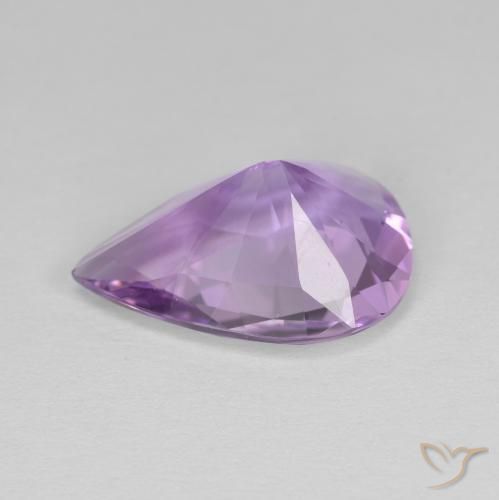 Améthyste Violet moyen naturelle En forme de poire, 3.74 ct, VVS