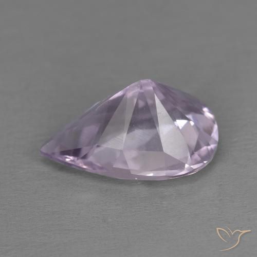 Améthyste Violet iris léger naturelle En forme de poire, 3.27 ct, VS