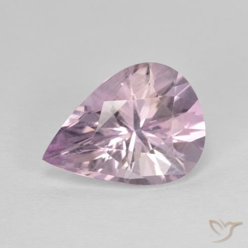 2.64ct Naturel Violet grisâtre léger Améthyste, En forme de poire, VVS