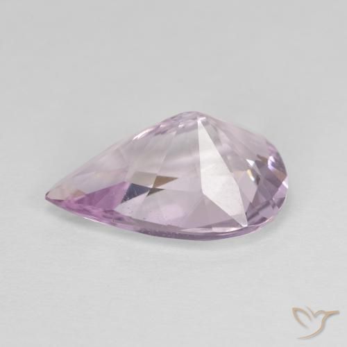 Améthyste Violet rose léger naturelle En forme de poire, 3.93 ct, VVS-VS