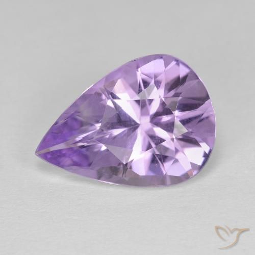 3.86ct Naturel Medium Light-Violet Améthyste, En forme de poire, VVS-VS