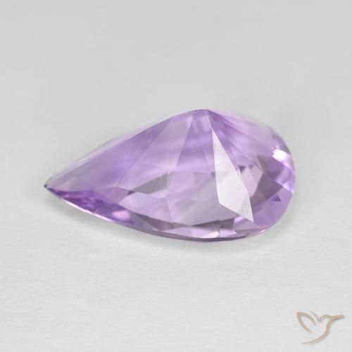 Améthyste Medium Light-Violet naturelle En forme de poire, 3.86 ct, VVS-VS