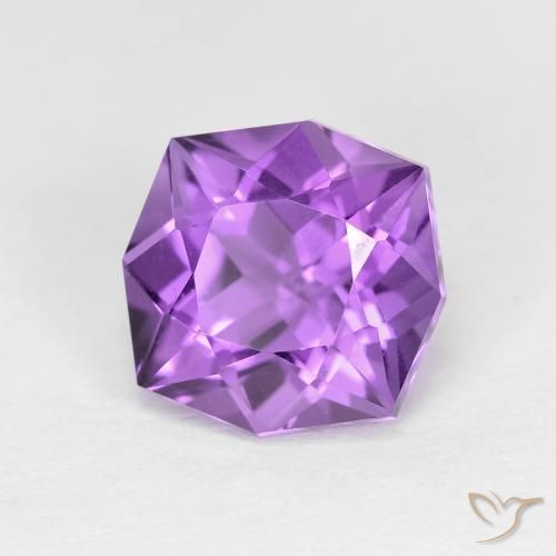 Améthyste Pourpre violacé moyen naturelle Fantaisie, 3.01 ct, VVS