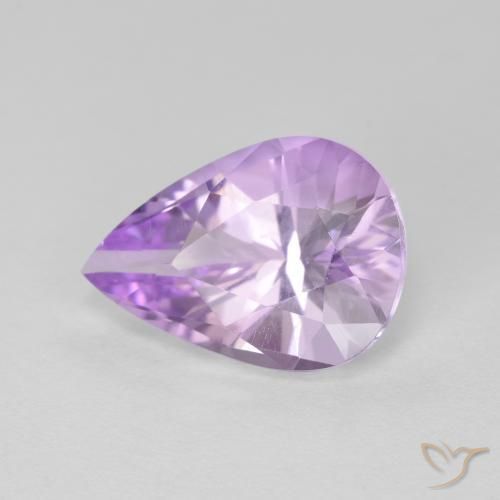 Améthyste Violet moyen naturelle En forme de poire, 2.64 ct, VVS
