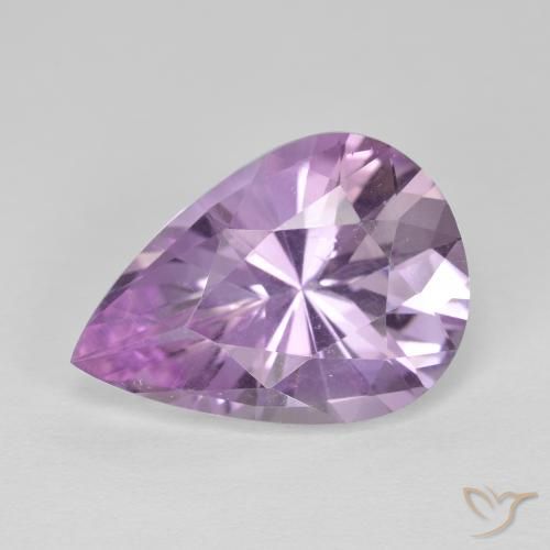 5.33ct Naturel Violet Rosâtre Améthyste, En forme de poire, VVS