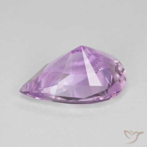 Améthyste Violet Rosâtre naturelle En forme de poire, 5.33 ct, VVS