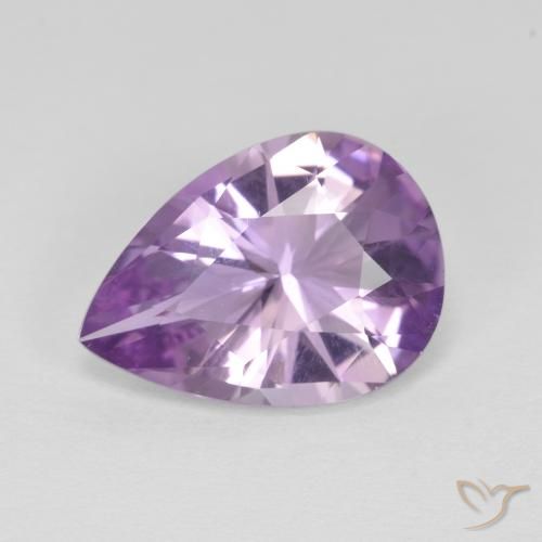 Améthyste Violet Iris naturelle En forme de poire, 3.52 ct, VVS-VS