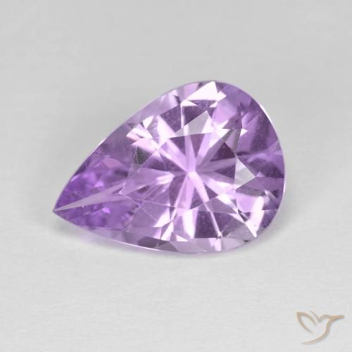Améthyste Violet Iris naturelle En forme de poire, 2.80 ct, VVS