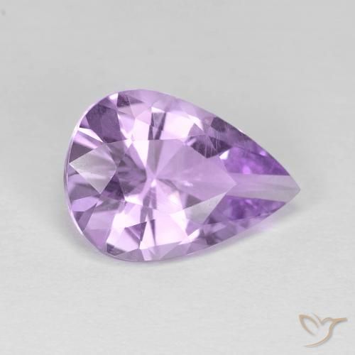 Améthyste Violet Iris naturelle En forme de poire, 2.80 ct, VVS