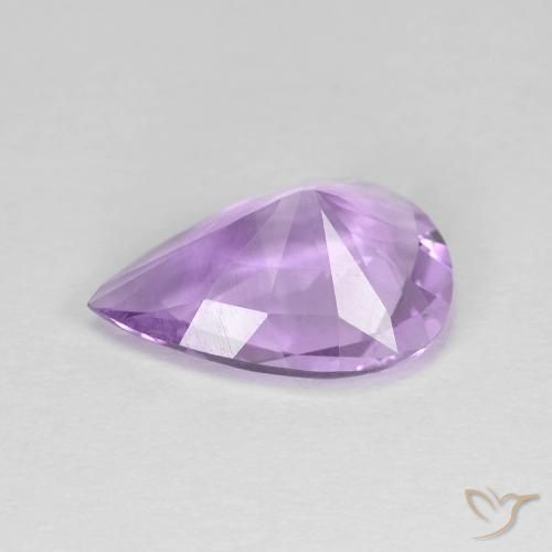 Améthyste Violet Iris naturelle En forme de poire, 2.80 ct, VVS