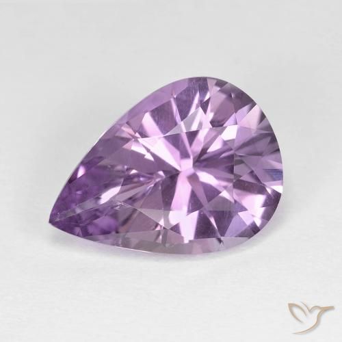 4.03ct Naturel Violet Rosâtre Améthyste, En forme de poire, VVS