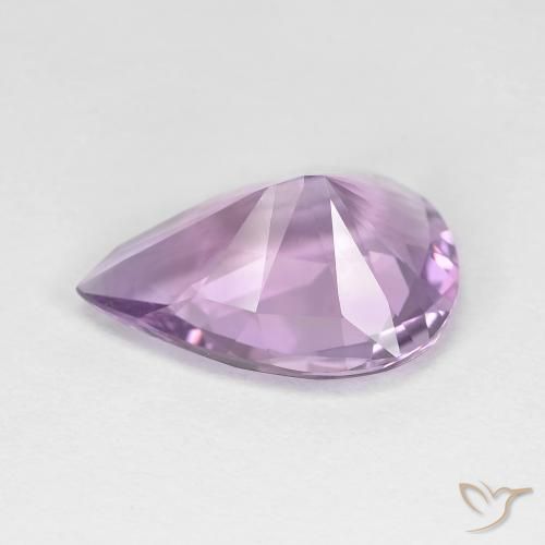 Améthyste Violet Rosâtre naturelle En forme de poire, 4.03 ct, VVS