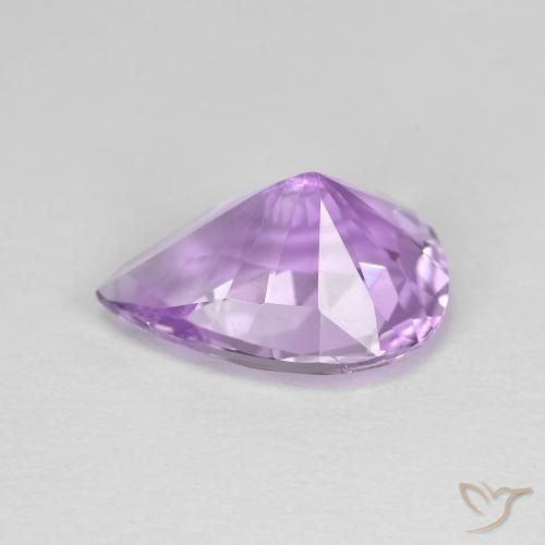 Améthyste Violet moyen naturelle En forme de poire, 2.96 ct, VVS