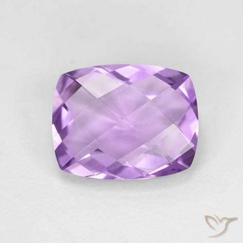 2.45ct Naturel Violet Rosâtre Améthyste, Coussin, VVS