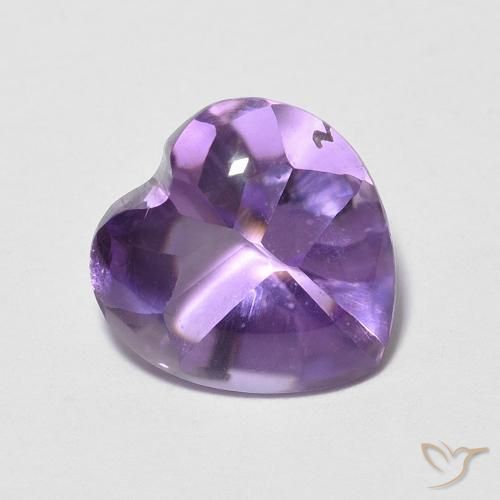1.93ct Naturel Violet vif Améthyste, Cœur, Transparent