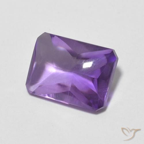 Améthyste Violet moyen naturelle Octogone / coupe Émeraude, 1.36 ct, Transparent