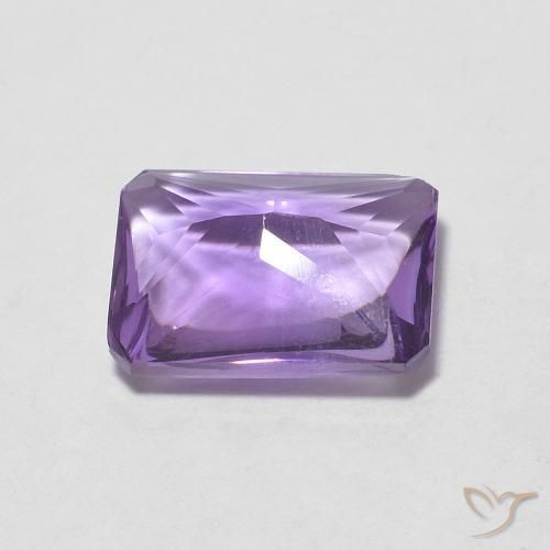 Améthyste Violet Rosâtre naturelle Octogone / coupe Émeraude, 1.29 ct, Transparent