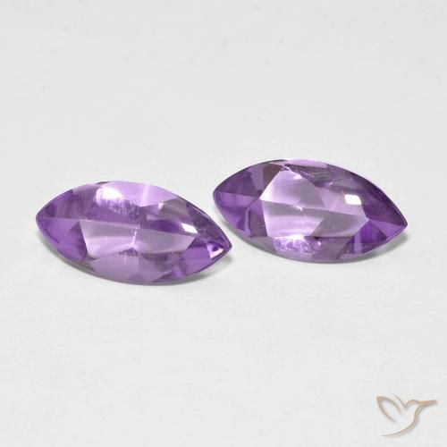 3.16ctw Naturel Violet vif Améthyste, Marquise, Transparent