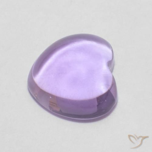 Améthyste Medium Light-Violet naturelle Cœur, 0.88 ct, Transparent
