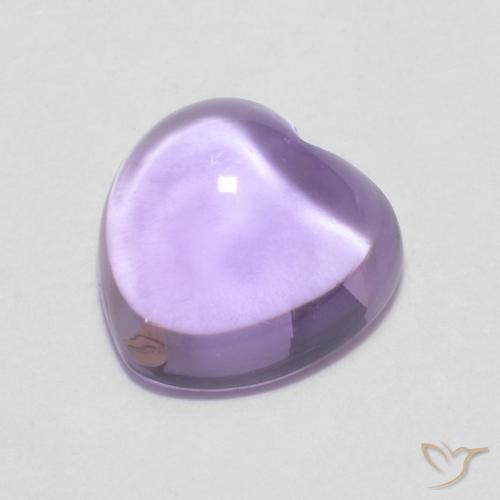 Améthyste Medium Light-Violet naturelle Cœur, 0.88 ct, Transparent