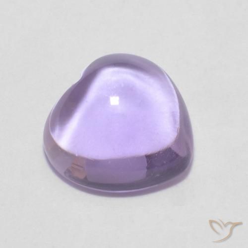 0.86ct Naturel Violet clair Améthyste, Cœur, Transparent