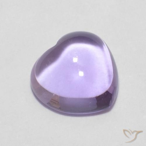 0.85ct Naturel Violet clair Améthyste, Cœur, Transparent