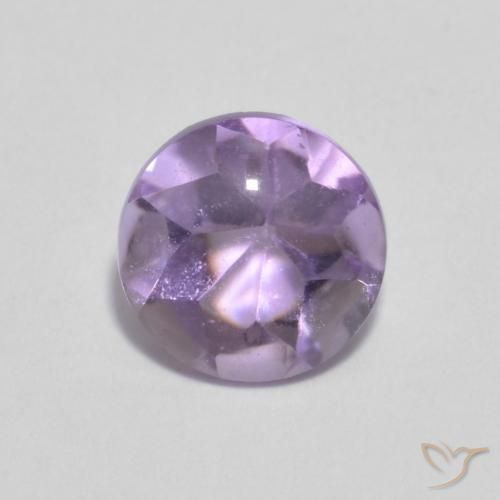 0.84ct Naturel Violet clair Améthyste, Tour, Transparent
