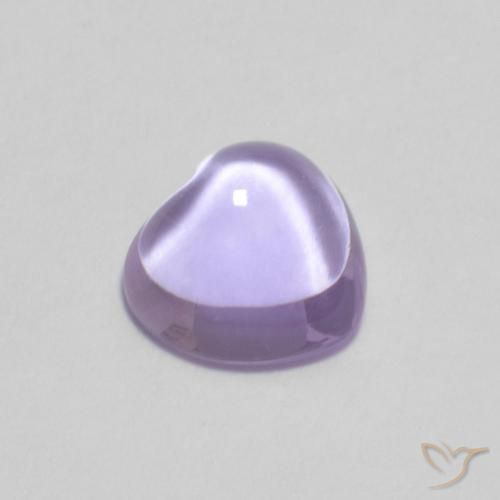 0.81ct Naturel Violet clair Améthyste, Cœur, Transparent