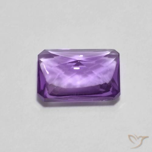 Améthyste Violet intense naturelle Octogone / coupe Émeraude, 1.35 ct, Transparent