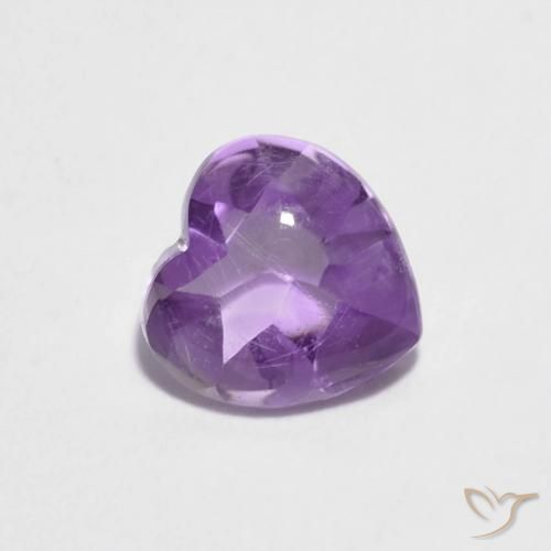 Améthyste Violet foncé naturelle Cœur, 0.89 ct, Transparent