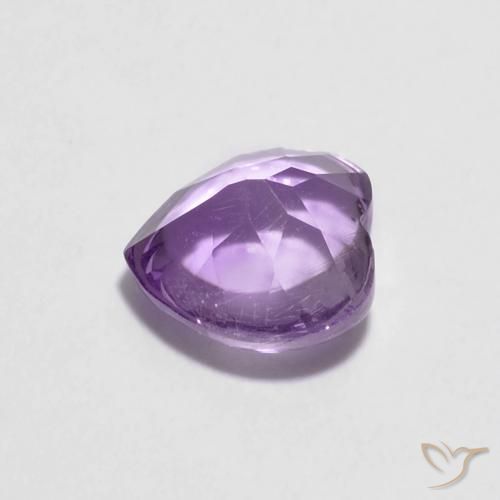 Améthyste Violet foncé naturelle Cœur, 0.89 ct, Transparent