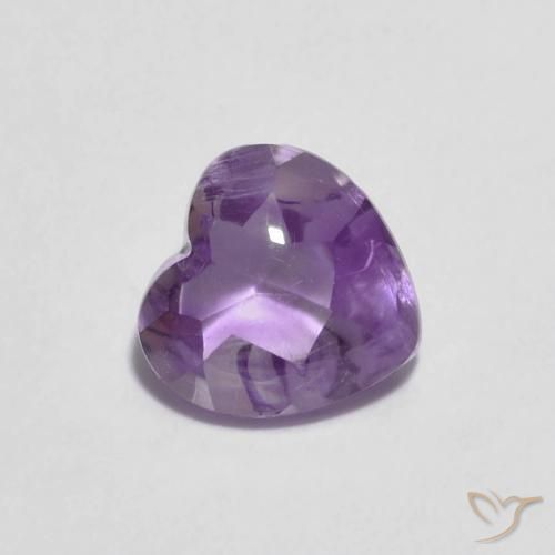 Améthyste Violet Iris naturelle Cœur, 0.88 ct, Transparent