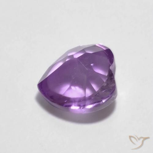 Améthyste Violet moyen naturelle Cœur, 0.92 ct, Transparent