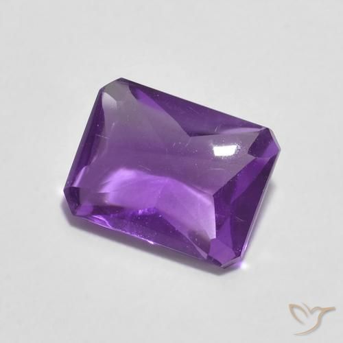 Améthyste Medium Dark-Violet naturelle Octogone / coupe Émeraude, 1.34 ct, Transparent