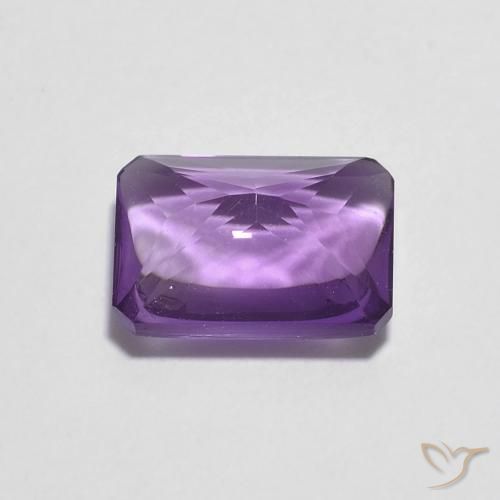 Améthyste Violet Rosâtre naturelle Octogone / coupe Émeraude, 1.39 ct, Transparent