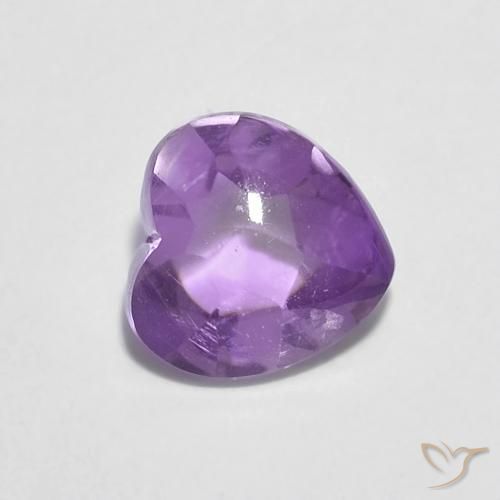 Améthyste Violet violacé naturelle Cœur, 0.84 ct, Transparent