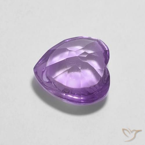 Améthyste Violet violacé naturelle Cœur, 0.84 ct, Transparent