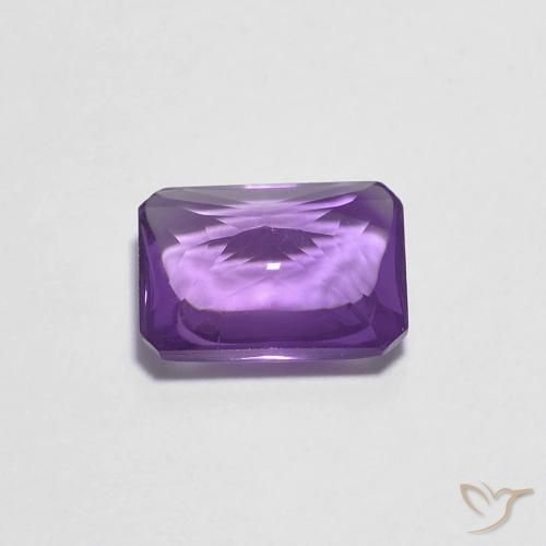 Améthyste Violet violacé naturelle Octogone / coupe Émeraude, 1.32 ct, Transparent