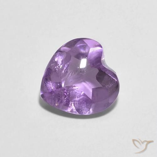 1.94ct Naturel Violet Rosâtre Améthyste, Cœur, Transparent