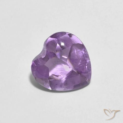 Améthyste Violet Rosâtre naturelle Cœur, 1.94 ct, Transparent